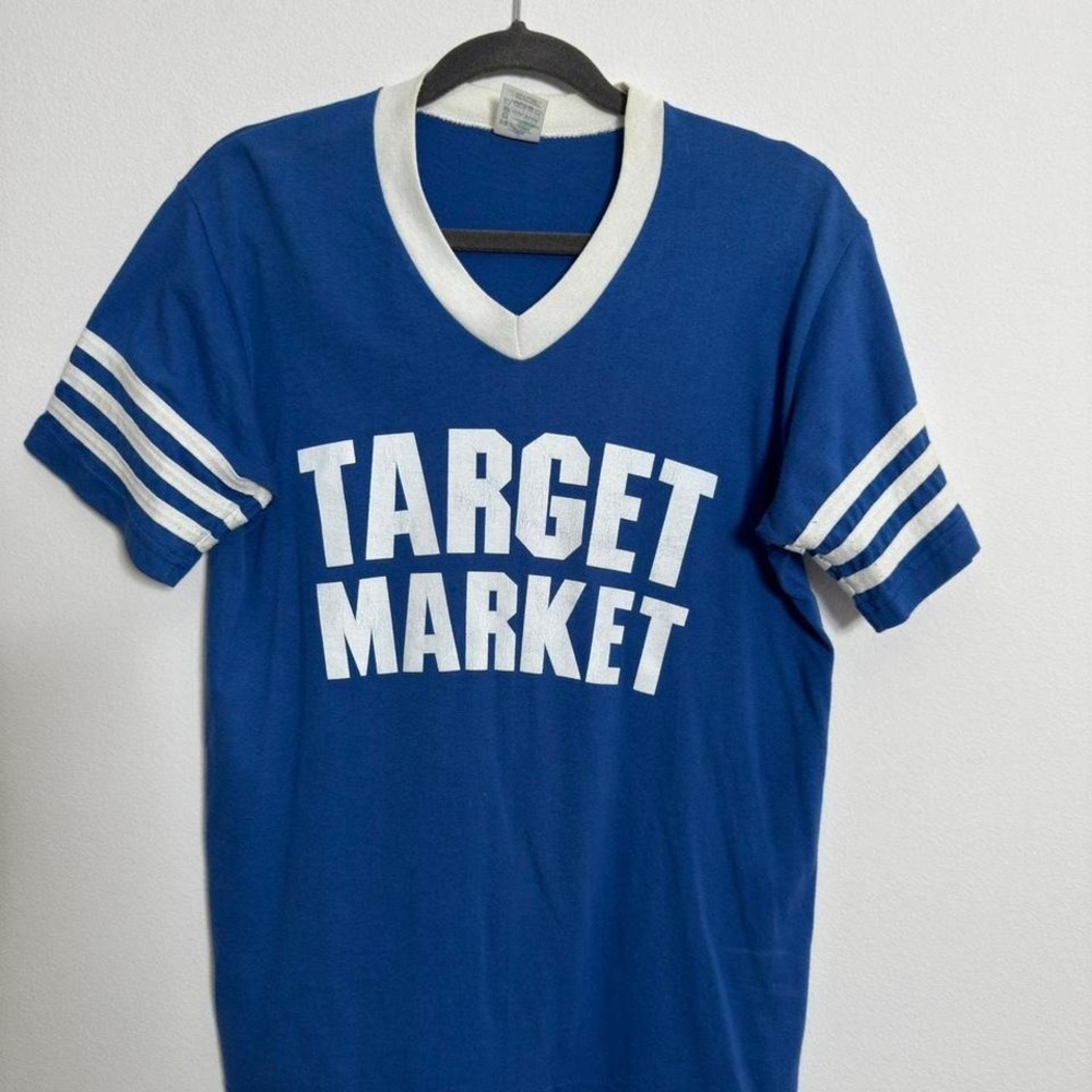 Vintage Augusta Sportswear Target Market Graphic Ringer Tee Women's Medium